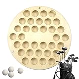 Golfball-Displayhalter,34 Löcher runder Golfball-Präsentationsständer | Golfball-Sammlungsdisplay, Bauernhaus-Dekor, Wandregal für Golfball-Aufbewahrung, Sammlungsdisplay Luckxing